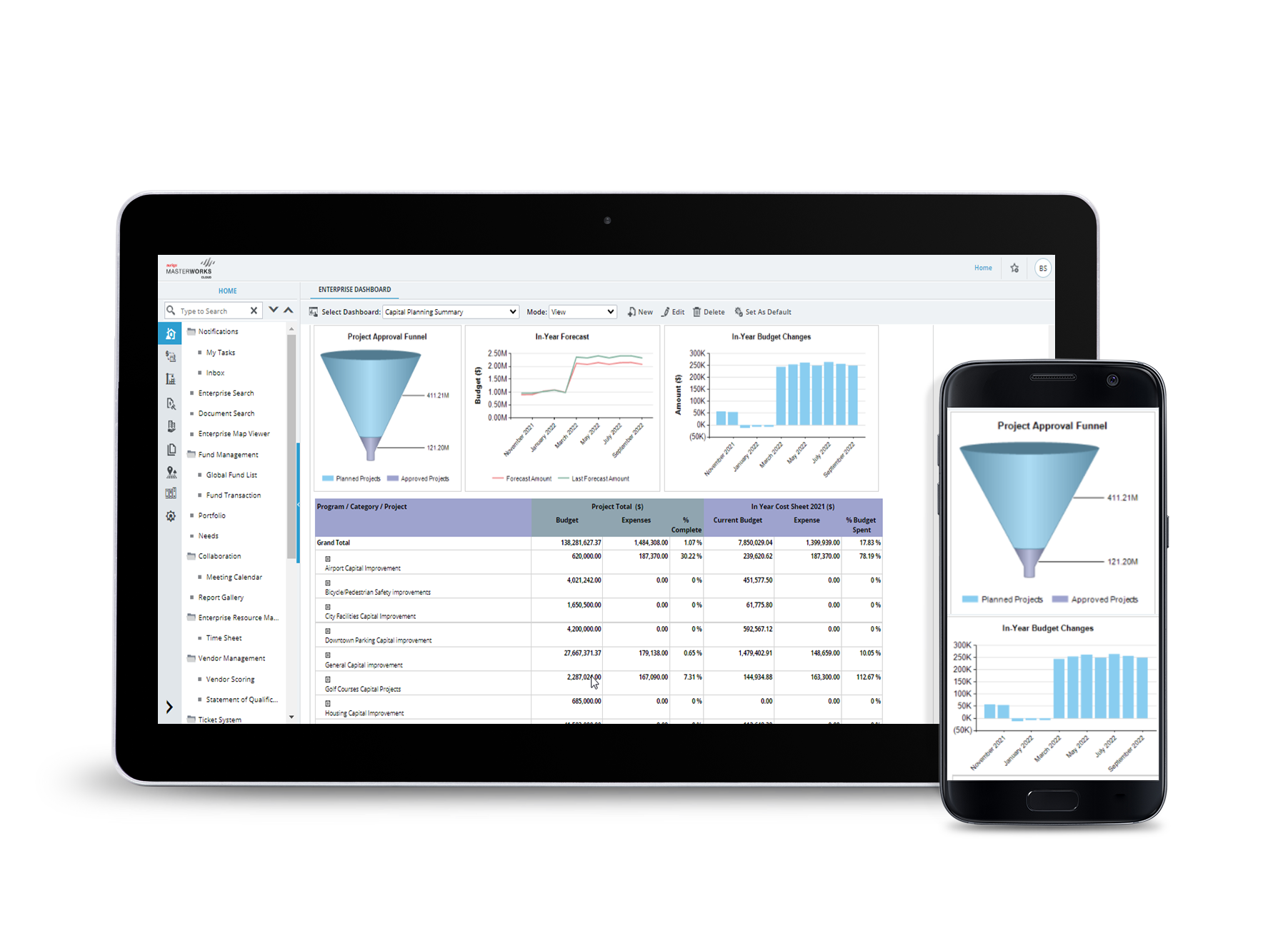screenshot of Aurigo Masterworks